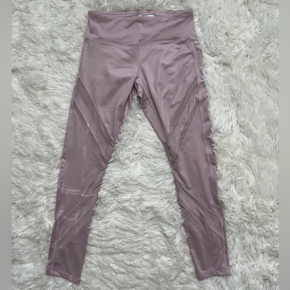 Forever 21 Mauve Mesh Cut Out Athletic Leggings Size XS - Picture 1 of 13